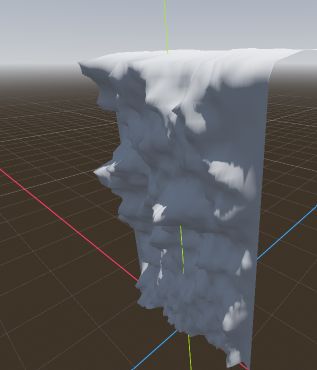 Procedurally generated cliff formations