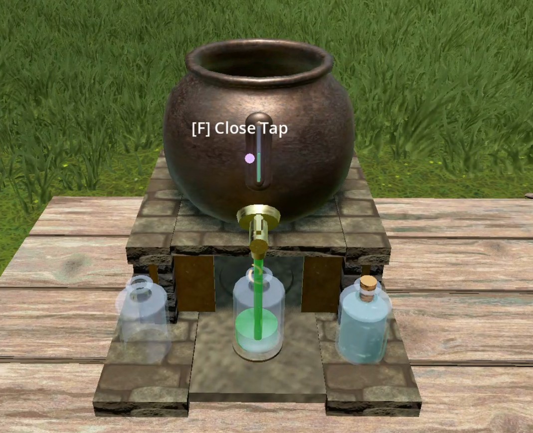Potion flask being filled