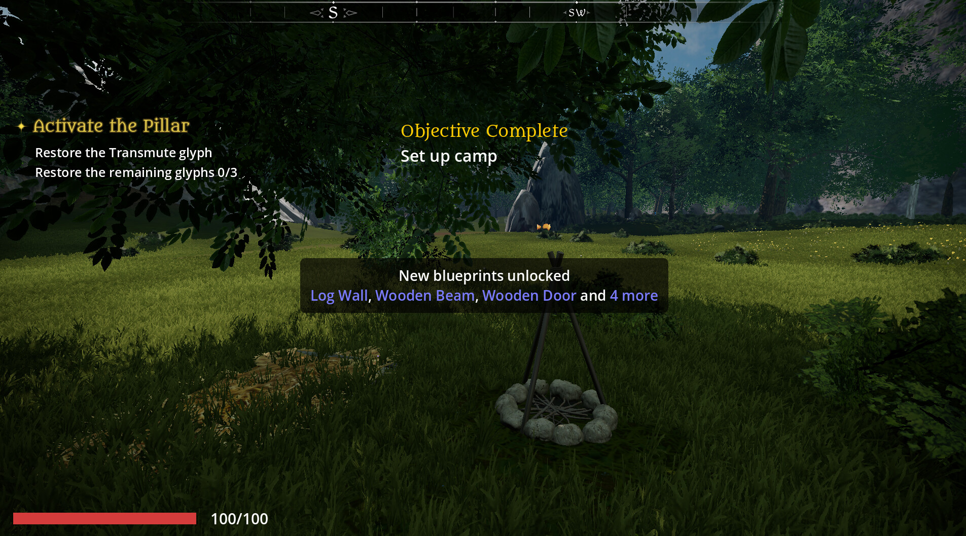 Blueprint unlock notification